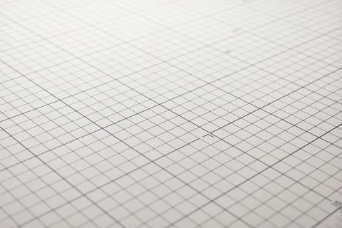 Gray cutting mat board background with line and scale measure guide pattern.. Stock Photos
