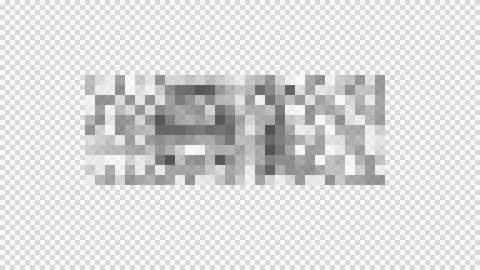Gray Dense Pixel Blocks with Dark Central Patch Vector Stock Illustration