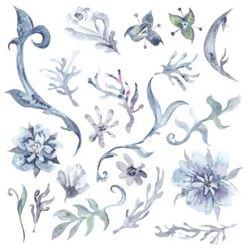 Gray Design Elements Set Stock Illustration