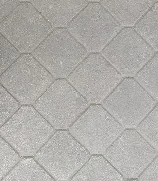 Gray Diamond Paving Block Texture - Concrete Geometric Outdoor Floor Stock Photos