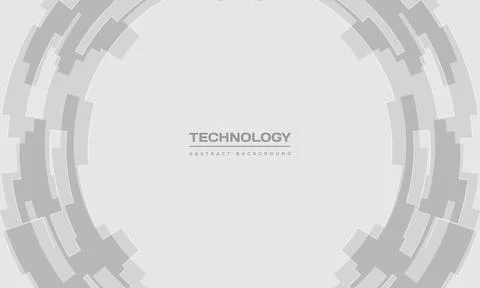 Gray digital technology abstract circle interface vector background with grey 스톡 일러스트