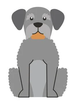 Gray dog mascot Illustrazione stock