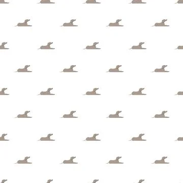 Gray dog seamless pattern lying on white background Stock Illustration