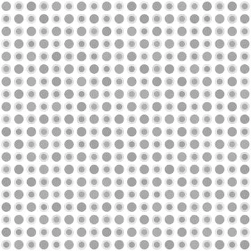 Gray dot pattern with rings. Seamless vector background Stock Illustration