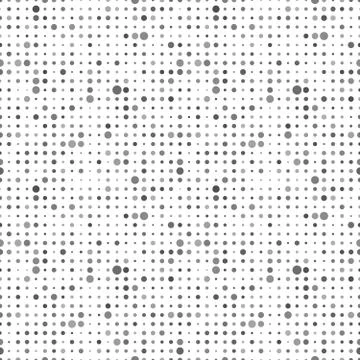 Gray dots on white, abstract seamless pattern Stock Illustration