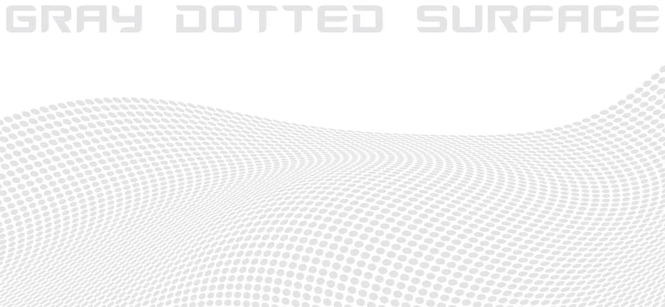 Gray dotted curved surface. Simple vector pattern Illustrazione stock