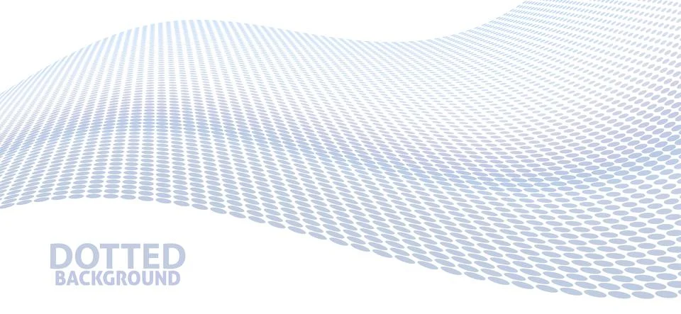 Gray dotted wave with halftone effect. Vector graphics Stock Illustration
