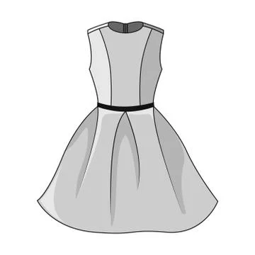 Gray dress Stock Illustration