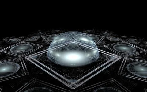 Gray drop on the square Stock Illustration