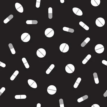 Gray drug pattern. Seamless vector background Stock Illustration