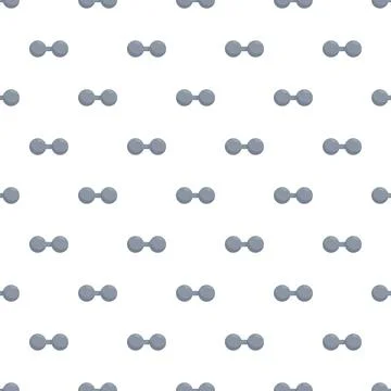 Gray dumbbell shapes creating a seamless pattern Stock Illustration