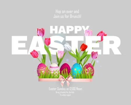 Gray Easter concept Stock Illustration