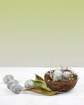 Gray Easter eggs Stock Photos