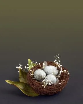 Gray Easter eggs Stock Photos