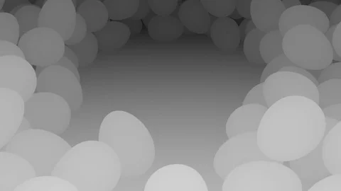 Gray eggs on solid background. Stock Footage 85385903