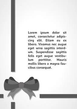 Gray elegant bow dark infographics Stock-Illustration