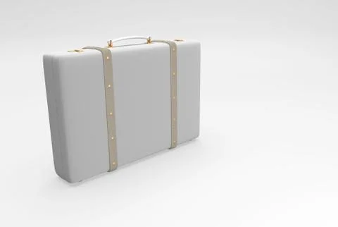Gray elegant suitcase Stock Illustration