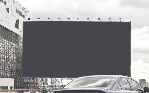 Gray empty billboard Stock Photos