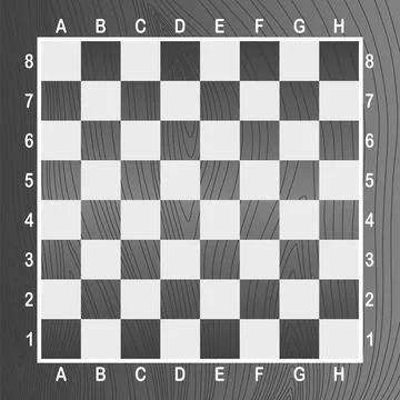 Gray empty chess board. Concept of graphic vector illustration. Art design Stock Illustration