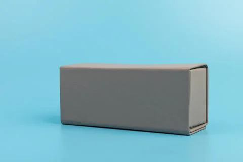 Gray empty rectangular box for branding, presentation and mockup Stock Photos