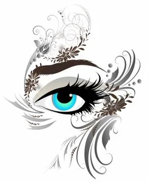 Gray eye Stock Illustration
