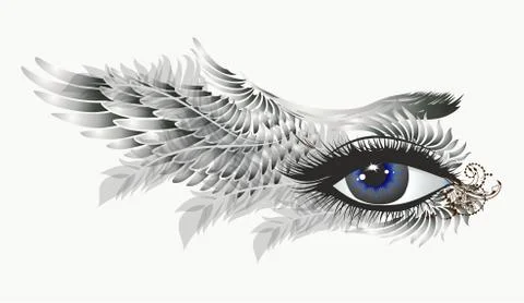 Gray eye Stock Illustration