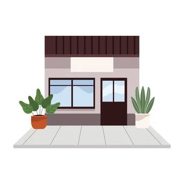 Gray facade building Ilustración de archivo