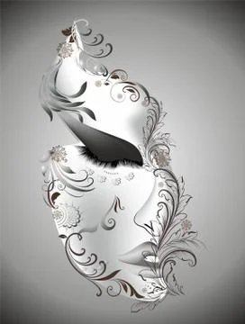 Gray face Stock Illustration