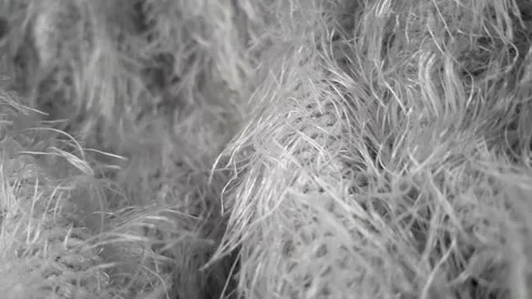 Gray faux fur. Background texture. Gray pile close up. Video stock 142403286