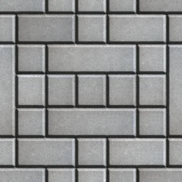 Gray Figured Paving Slabs as Rectangles and Squares Stock Illustration