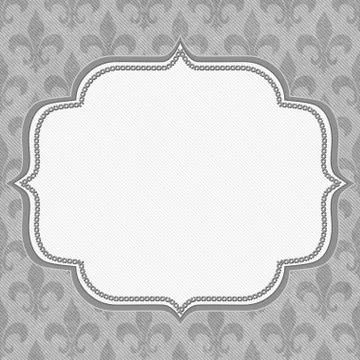 Gray fleur de lis textured fabric background Stock Illustration