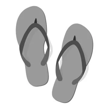 Gray flip flops Stock Illustration