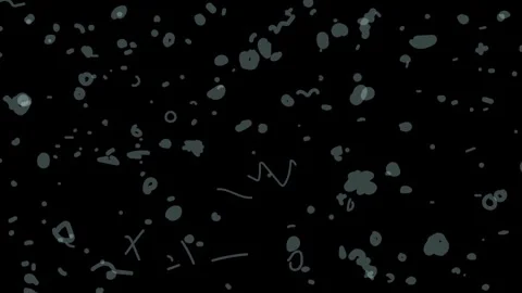 Gray Floating Particles on Black Background Stock Footage 315708598