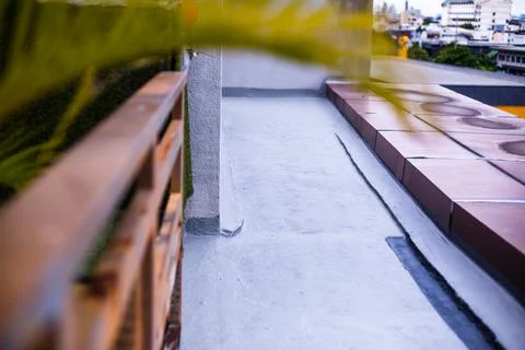 Gray flooring on fiber glass for waterproof, reinforcing net, Stock Photos