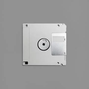 Gray floppy disc Stock Photos
