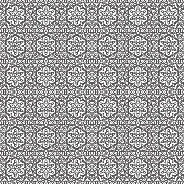 Gray floral pattern textile design, repeating background texture for fabric.. Stock Illustration