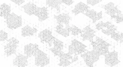 Gray floral pattern on white background Stock Illustration