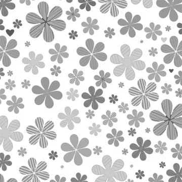 Gray flower Stock Illustration
