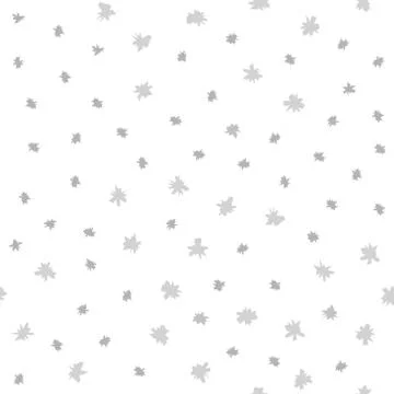 Gray flower pattern. Seamless vector background Stock Illustration