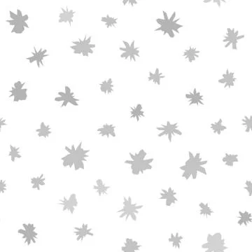 Gray flower pattern. Seamless vector background Stock Illustration