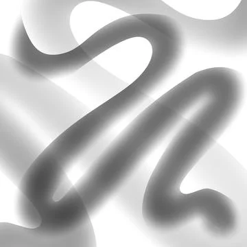 Gray Fluid Loop Brush Abstract Background Stock Illustration