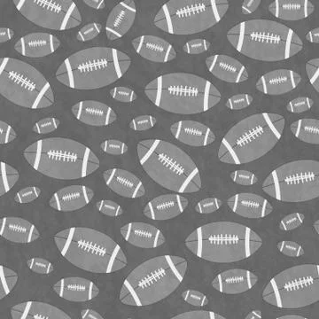 Gray Football Tile Pattern Repeat Background Stock Illustration
