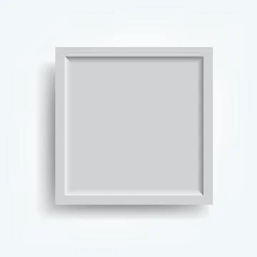 Gray frame board banner with shadow Stock Illustration