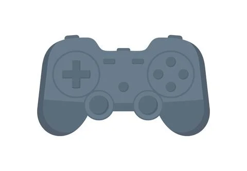 Gray game controller isolated on a white background. Flat vector illustration Stock Illustration