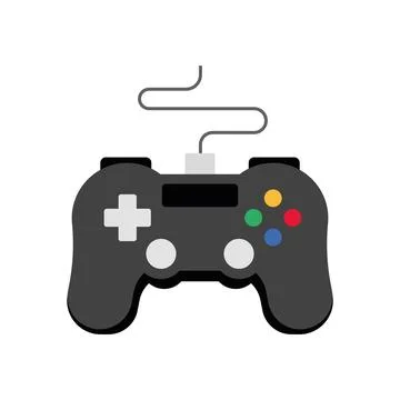Gray Gaming Controller Icon. Vector Stock Illustration
