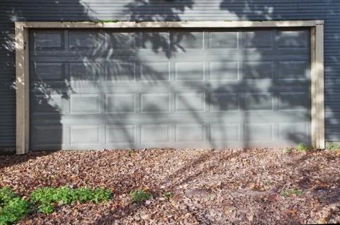 Gray garage door Stock Photos