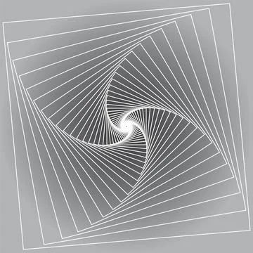 Gray geometric abstract background, converging lines at one point Stock Illustration