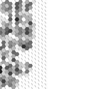 Gray geometric background, abstract hexagonal pattern vector Illustrazione stock