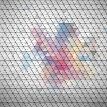Gray geometric background, abstract triangle pattern vector Stock Illustration