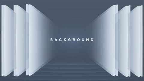 Gray geometric shining background. white and silver rectangles Stock Illustration